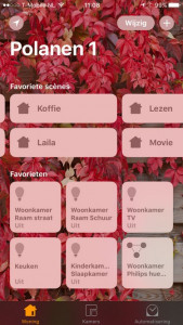 Favorieten in Homekit