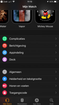 Apple Watch configuren op iPhone