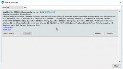Arduino IDE - Boards Manager