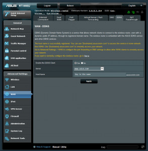 Asus - DDNS Settings