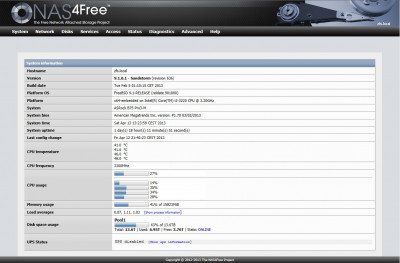 NAS4Free - Status Systeem