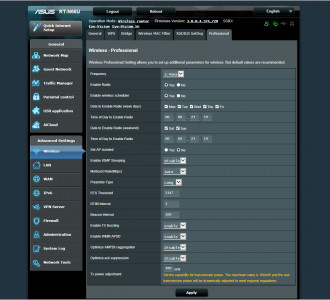 Asus RT N66U - Advanced Wireless Instellingen