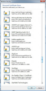 iPhone Configuration Utility - Configure Certificate