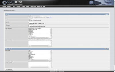 NAS4Free - Services LCDProc