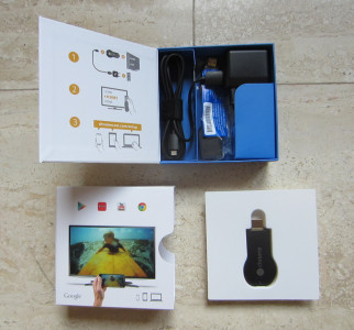 Inhoud Google Chromecast Doosje