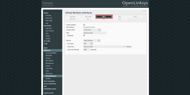 Tomato - Virtual Wireless Properties