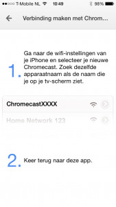 Verbinding maken met Chromecast Wifi