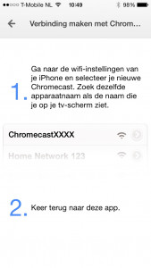 Verbinding maken met Chromecast Wifi