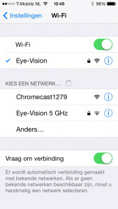 Verbinding maken met Chromecast Wifi
