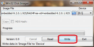 NAS4Free - Win32 Disk Imager