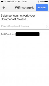 Netwerken Selecteren voor Chromecast