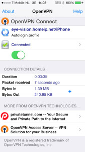 iPhone OpenVPN - Connect