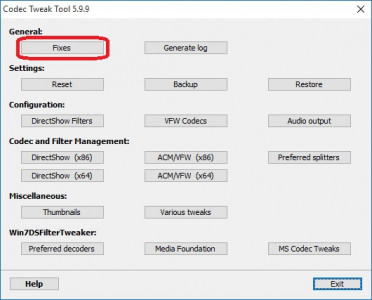 Codec Tweak Tool - Fixes