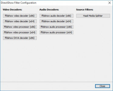 Codec Tweak Tool - DirectShow Filter Configuration