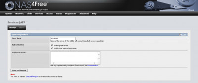 NAS4Free - Enable AFP