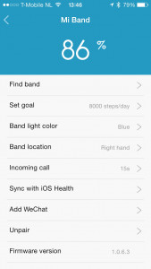 Extra Functoinaliteit Xiaomi Mi Band