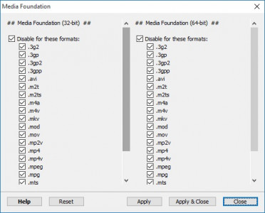Codec Tweak Tool - Win7DSFilterTweaker - Media Foundation