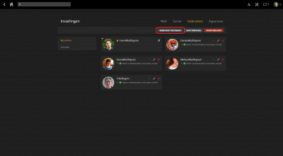 Plex Instellingen - Gebruikers