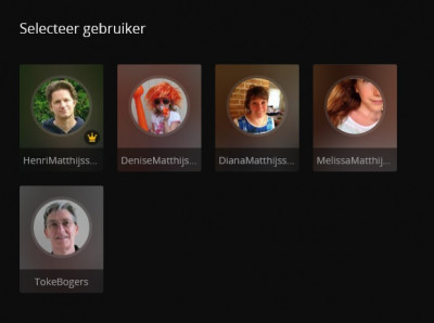 Plex Web - Selecteer Gebruiker