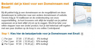 Alphamegahosting Domeinnaam met Email pakket