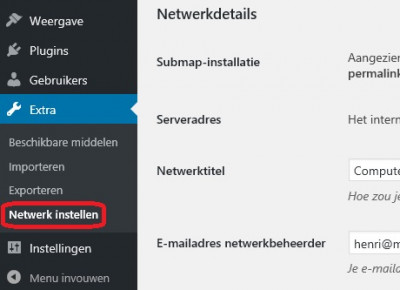 Extra - Netwerk instellen