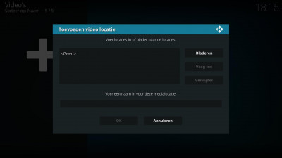 Kodi - Toevoegen video locatie