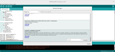 Install in Boardmanager