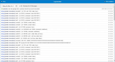 Pimatic Debug Logging