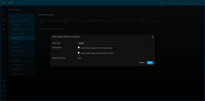 Unifi Controller - Settings - Profiles