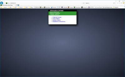 HDHomerun 4DC - Startscherm