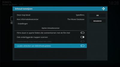 Kodi - Locatie uitsluiten van bibilotheekupdates