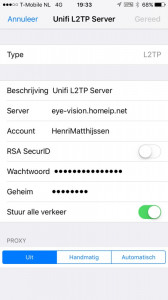 iPhone VPN Instellingen