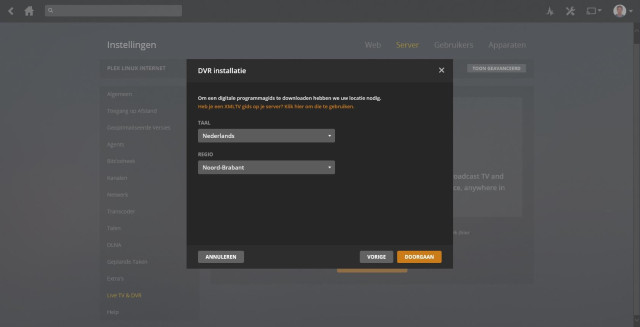 Set Up Plex DVR - Kiezen Provincie