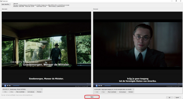 Subtitle Edit - Visual Sync