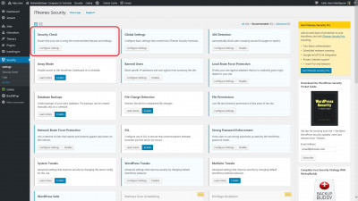 iThemes Security Instellingen