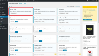 iThemes Security Instellingen