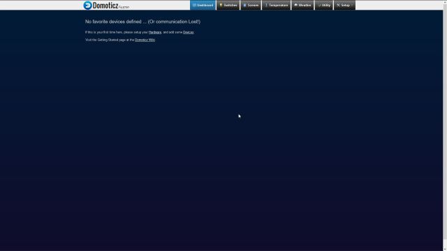 Domoticz - Default configuratie