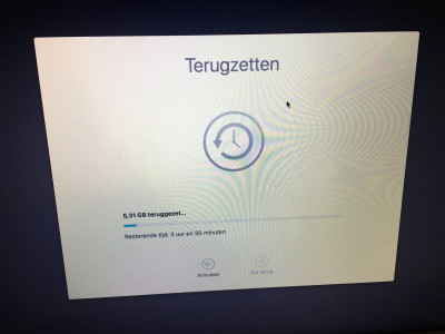 Timemachine terugzetten
