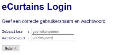 eCurtains - Login