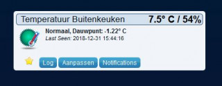 Domoticz - Eigen temperatuur Sensor