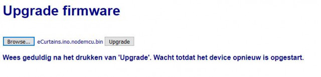 eCurtains - Upgrade Firmware