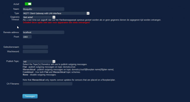 MQTT Client Gateway with LAN interface