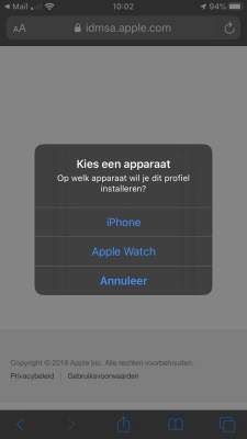 Kies apparaat voor profiel