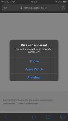 Kies apparaat voor profiel