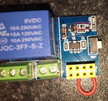Aanpassing 2 ESP8266 Relay Module