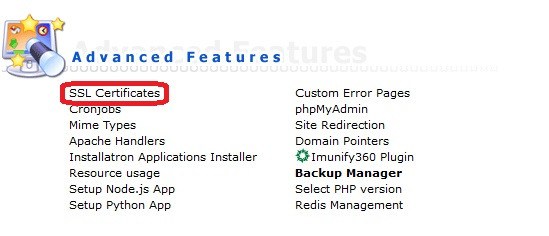 DirectAdmin - SSL-Certificates