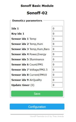 Sonoff Tasmota - Configure Domoticz