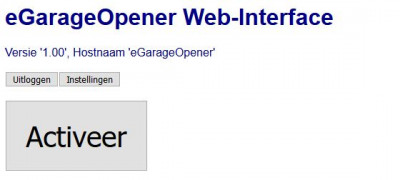 eGarageOpener - Web-Interface