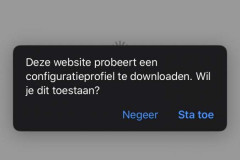 Sta downloaden profiel toe