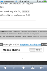Schakelen tussen Mobiele & Normale Site